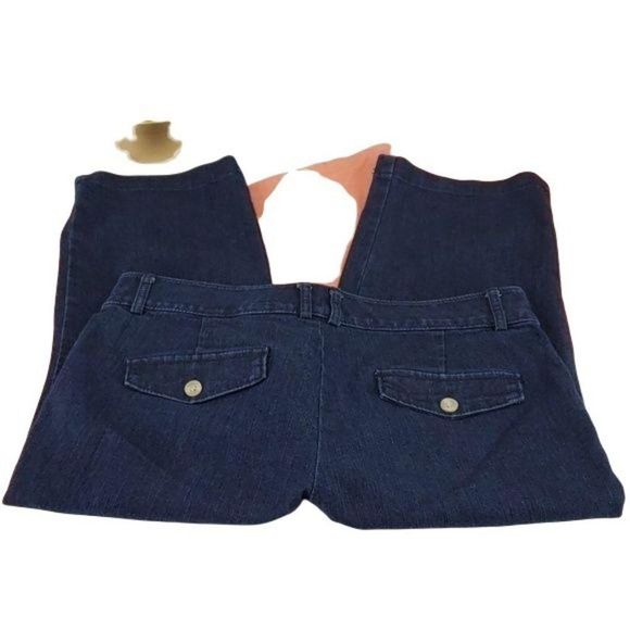 Dockers size 8 Petite Denim Blue Jean Capri Pants - Picture 4 of 6
